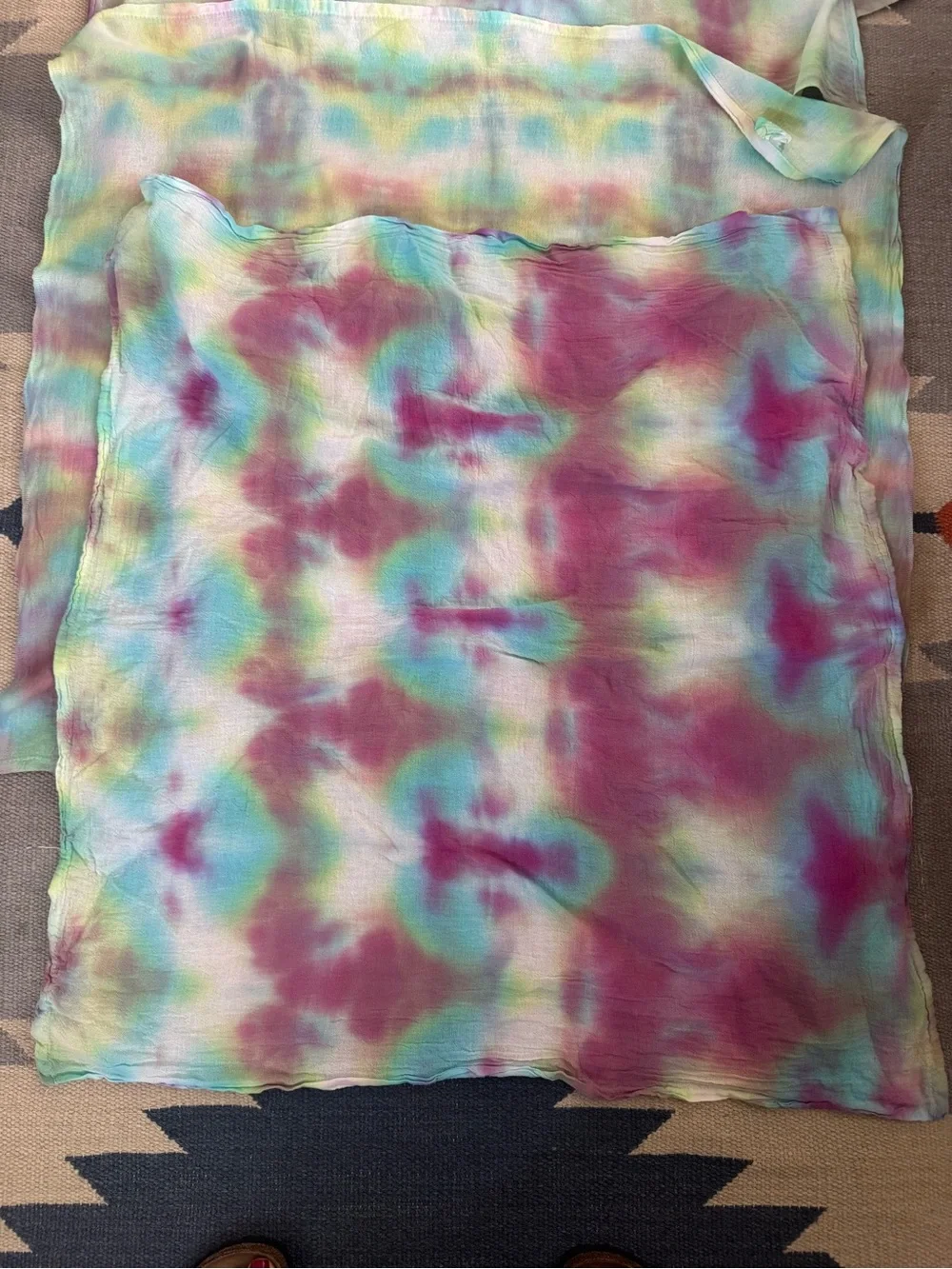 5 sack cotton kitchen towels hand dyed